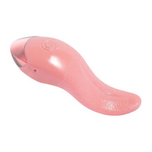 Vibrator 10 Modes Tongue Licking Vibrator for G Spot Clitoral Dildo Nipple Masturbator Vibrators Sex Toys for Couple Pinkheatable