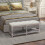 Homcom HOMCOM 2-Tier Bed End Bench, Vintage Stool Button Tufted Window Cream 1