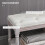Homcom HOMCOM 2-Tier Bed End Bench, Vintage Stool Button Tufted Window Cream 5