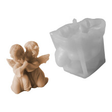 Angel Wing Statue Silicone Candle Molds-caress Couple Angel