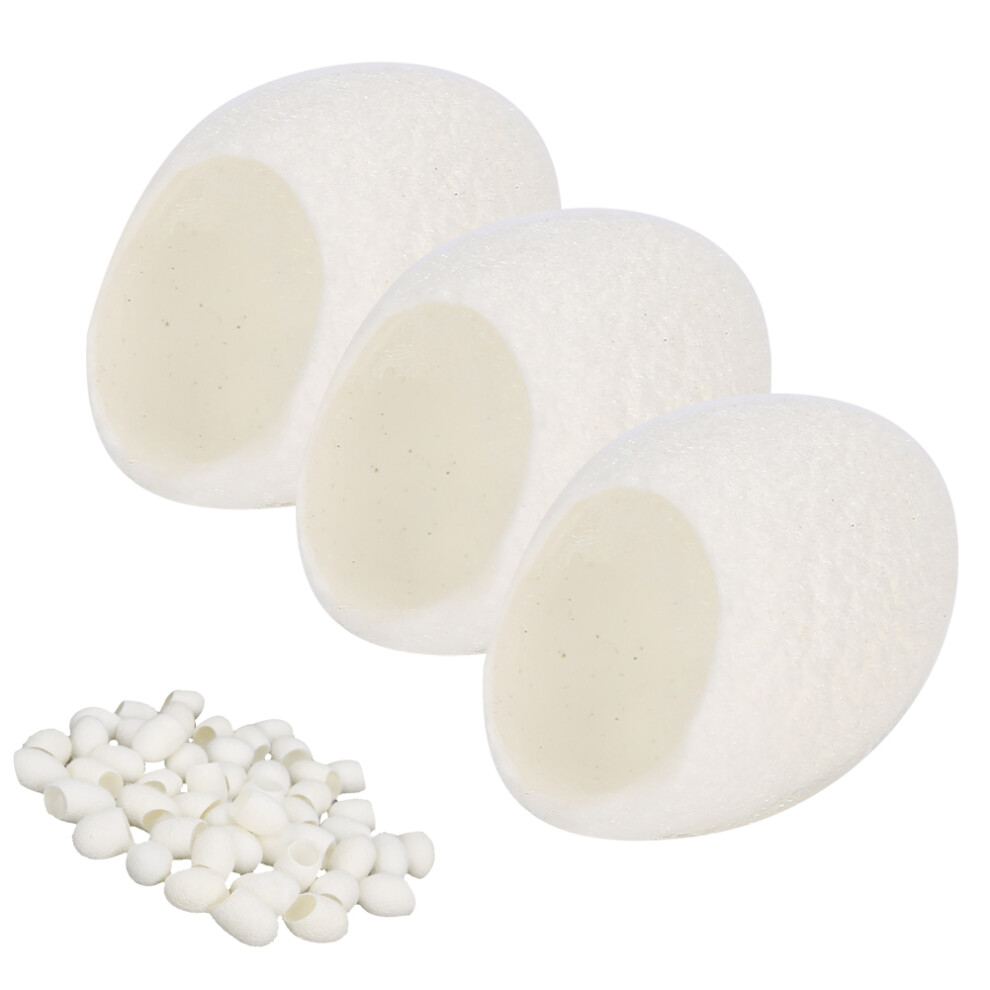Exfoliating Silkworm Balls - 50pcs for Blackhead Removal & Skin Care