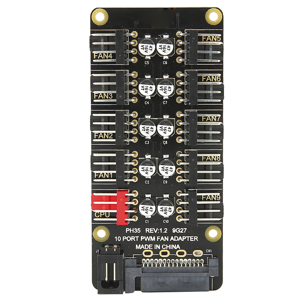 Ph35 Pwm Fan Hub Splitter Adapter For 3ÂPin & 4ÂPin Fans, Pc Motherboard Controller 7901361360419
