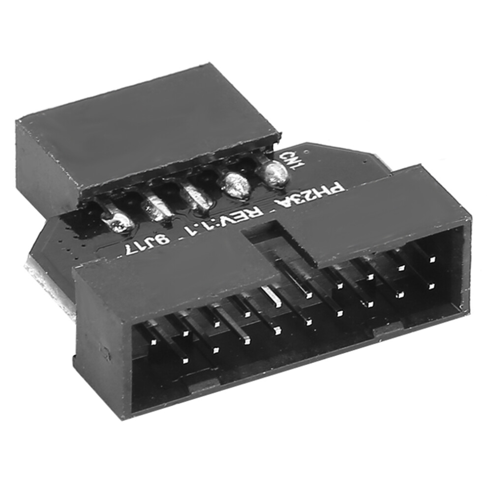 Pc Motherboard Usb 2.0 To 3.0 Adapter 9Pin To 19P Fast Data Transfer Ph23a Black 8401361362486