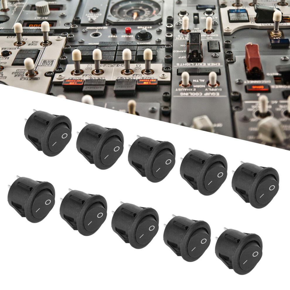 10 Kcd1 Rocker Switches 2Pin Round Onoff Switch For Household Devices 5041361362326