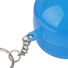 Blaue 5er-Set Acryl-Tischtennisballhalter für 2 Bälle mit Kette