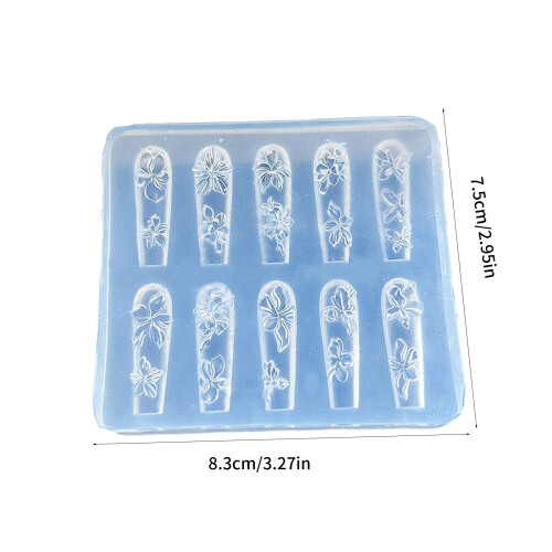 Elastic Silicone Nail Art Template Casting Mold For Creative 2