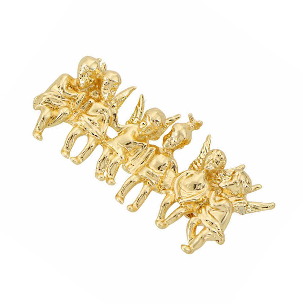 Heavenly Playful Six Cherub Brooch Lightweight Design Versatile