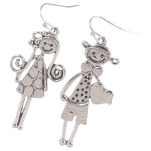 Heart Pendant Earrings for All Genders Sturdy Alloy Jewelry
