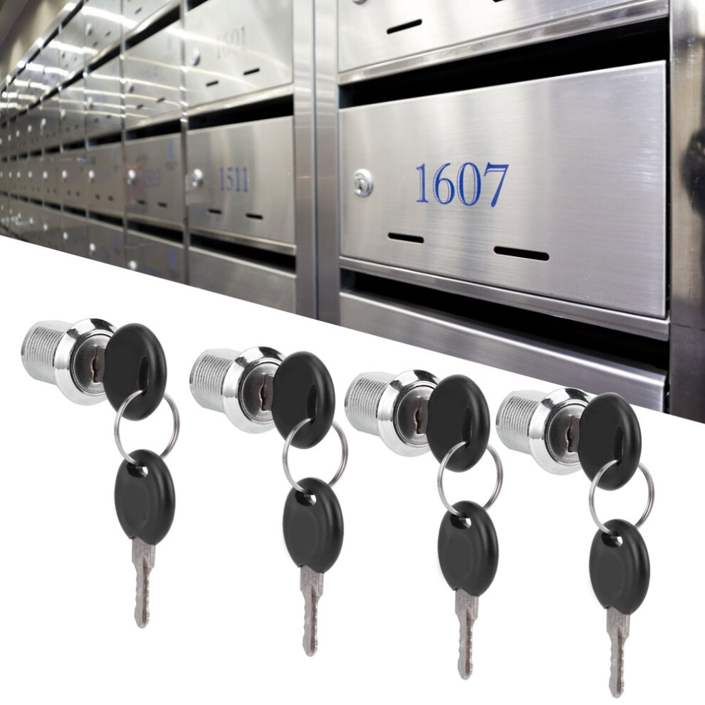 4 Pack Zinc Alloy Cam Locks For Mailboxes & Drawers, 20-30Mm 4681361367320