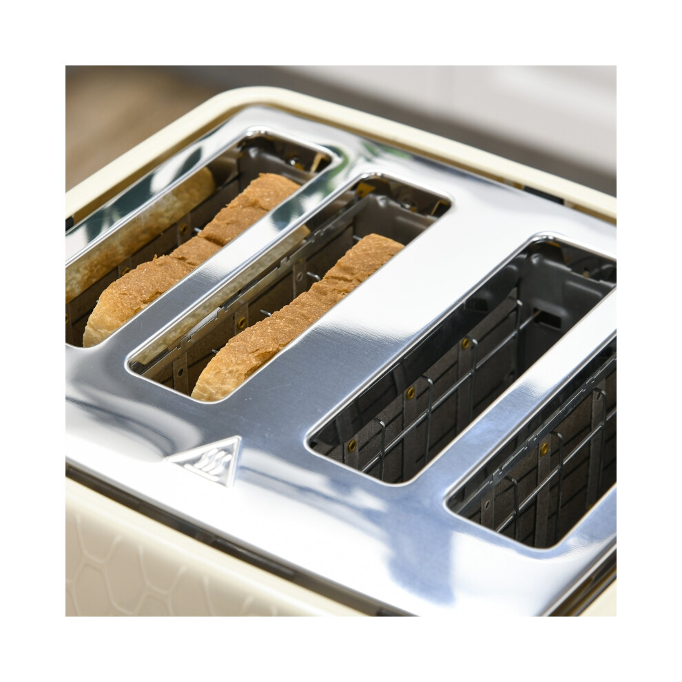 Kettle and Toaster Set 1.7L 3000W Fast Boil Jug with Auto Shut Off & 4 Slice Toaster Beige with 7 Browning Levels & Crumb Tray-image-OPC-PMZ2MVK-NEW