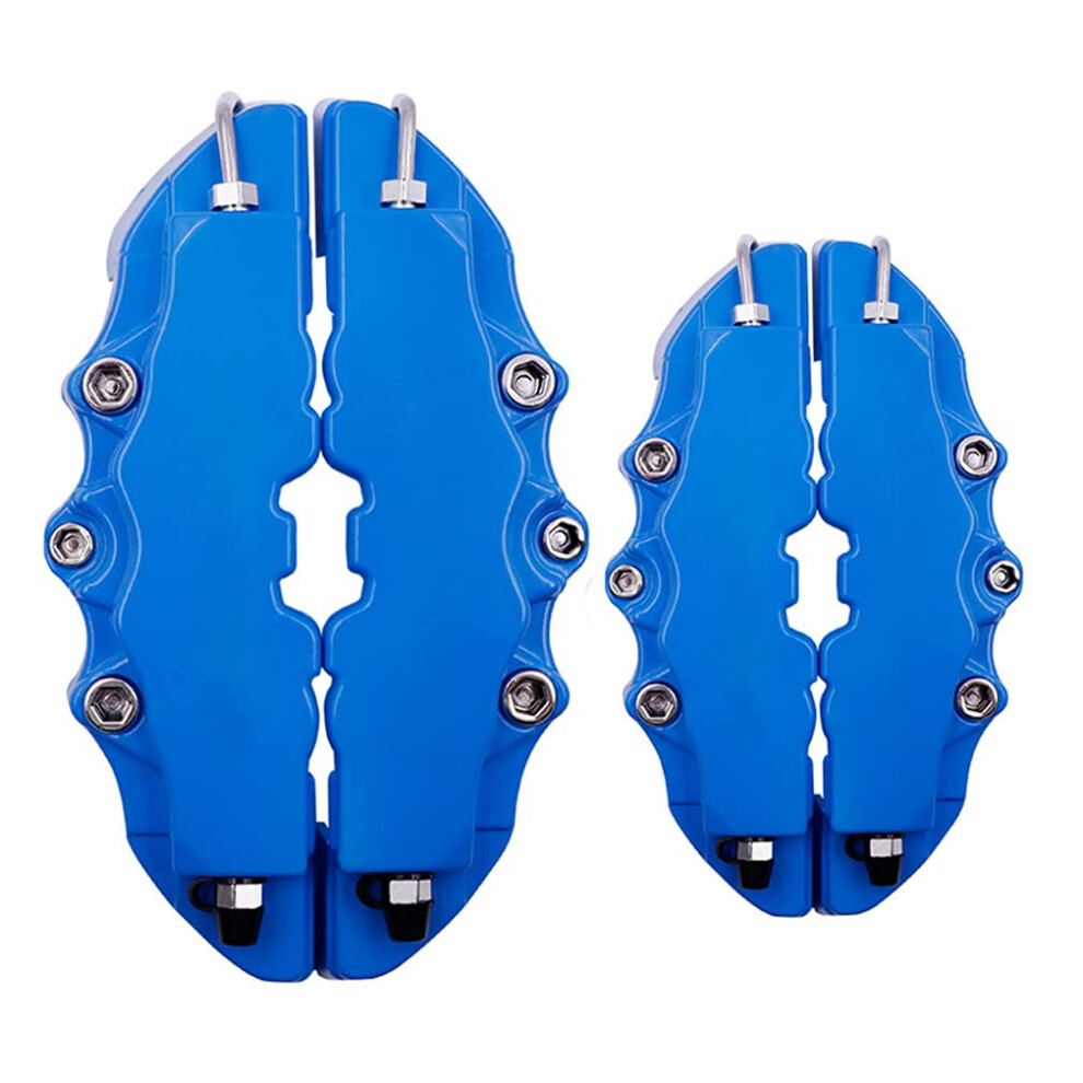 Car Brake Caliper Cover, 2 Pair Car Abs Endless Brake Caliper Protector Cover Brake Caliper Protective Guard For Wheel Hub 18In-20In Large Large Blue 9105992090662