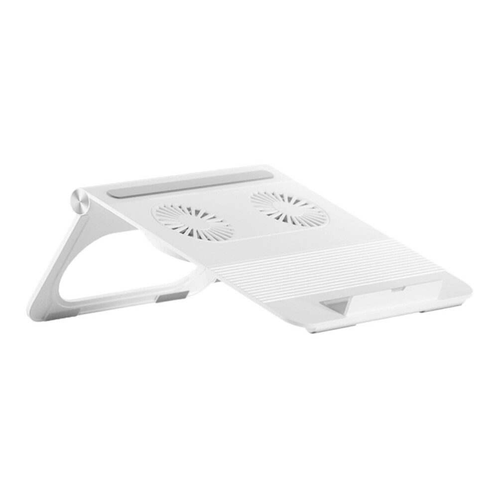 Multipurpose Laptop Stand With Dual Cooling Fans Height Anti-Slip Silicone Computer Holder Stable Triangle Structure For Notebook Pc 9105992090709