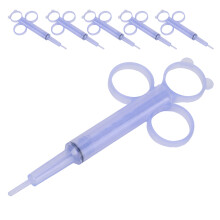 5er Set Tiermedikamentenspender – 15cm blauer Tierpillenspritze