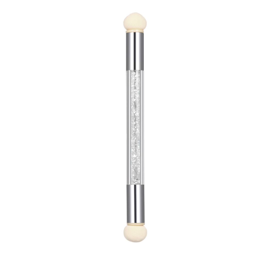Double-ended Nail Art Sponge Brush with 6 Replacements, 15.5cm