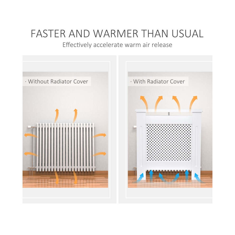 Modern Wooden Radiator Cover with Diamond Grill Pattern Painted White Small Heating Cabinet for Elegant Home Heating-image-OPC-PMZ2SGQ-NEW