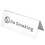 V-Type Stackable 'No Smoking' Table Sign Durable Stainless Steel 11