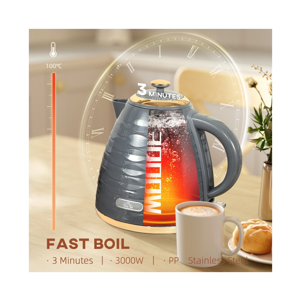 Energy Saving Grey 3kW Honeycomb Kettle with Rapid Boil Technology 1.7L Capacity Modern Style-image-OPC-PMZ2WJP-NEW