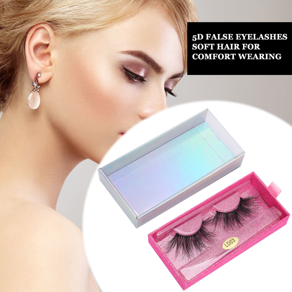 False Eyelashes 25mm Fluffy Curling Long LD03 1 Pair