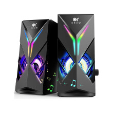 OROW Computer Speakers, Desktop Speakers with Various Colorful LED, 10W Gaming Speakers with Volume Control,RGB Computer Speakers for Monitor/Laptop