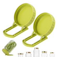 Sprouting Lid - Beans Germination Cover | Wide Mouth Sprouting Lid with Bracket for Home, Gardening, Beans, Alfalfa, Broccoli