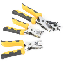 3 Stück Leder Gürtel-Lochzange Kraftzange Gürtel Bastelwerkzeug und Knopfset