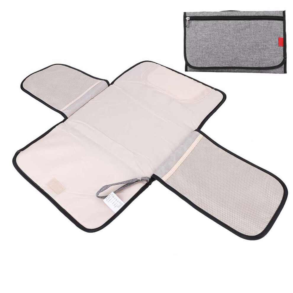 Portable Baby Changing Pad Gray 90x59cm Travel Diaper Station-image-OPC-PMZ56GT-NEW