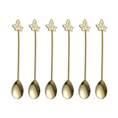 Cuillères à remuer simples et polyvalentes, 6 pièces, pour-or