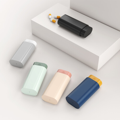 Boîte à pilules compacte et Portable avec plusieurs-Rose 2