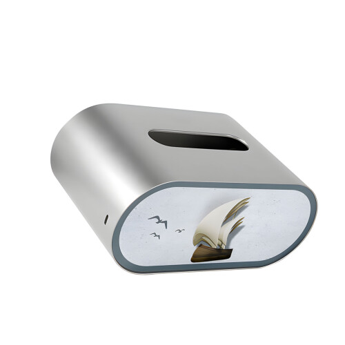 Boîte de rangement de serviettes avec veilleuse, boîte de-Blanc
