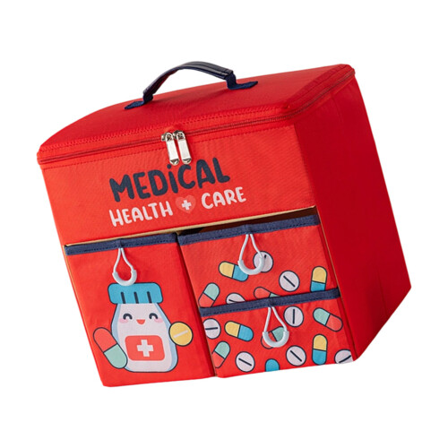 Sac de rangement de médicaments en Polyester imperméable,-Rouge