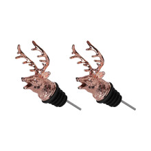 Bec verseur de liqueur de vin avec bouchon anti-fuite,-or rose