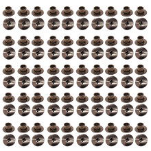 Jeu de Rivets à vis métalliques polyvalents,-noir 9,5MM 5MM 4MM