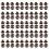Jeu de Rivets à vis métalliques polyvalents,-noir 9,5MM 5MM 4MM 1