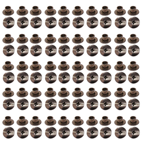 Jeu de Rivets à vis métalliques polyvalents,-noir 9,5MM 5MM 4MM
