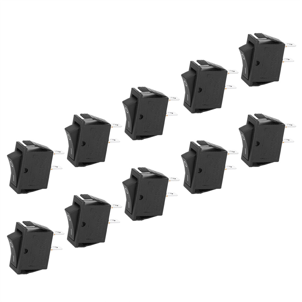 10Pcs 2-Pin Rocker Switch Household Electrical On/Off Silver Terminals 3281361387475