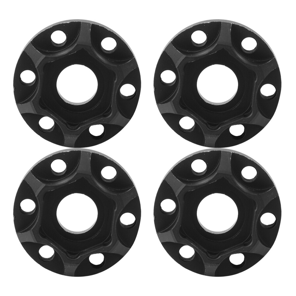 4Pcs Aluminum Rc Wheel Hex Hubs Fits 1/10 1.9/2.2 Inch Cars Black 3551361387271