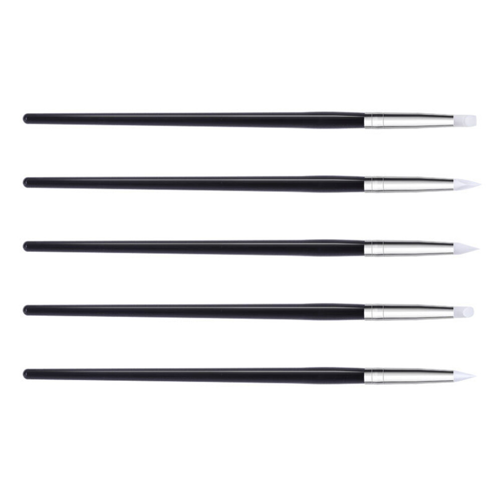 Black Silicone Nails Art Brushes Soft And Elastic For Nail Sculpting