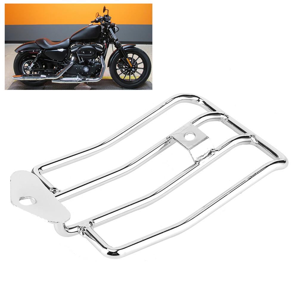 Motorcycle Luggage Rack Backrest Support Frame For Xl 883/1200, Silver 6931361390773