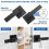 Entry Door Handle with Lock and Key Security Door Lever-Black 7