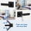 Entry Door Handle with Lock and Key Security Door Lever-Black 6