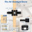 Entry Door Handle with Lock and Key Waterproof and-Silver 5