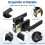 Entry Door Handle with Lock and Key Security Door Lever-Black 2
