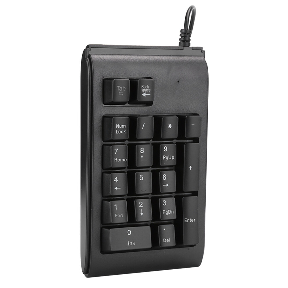 Backlit Usb Wired 19-Key Numeric Keypad With Mechanical Feel And Tricolor Breathing Black 9391361395449