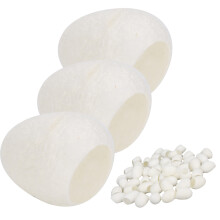 50pcs Natural Silks Cocoons for Facial Blackhead Removal and Skin Exfoliation