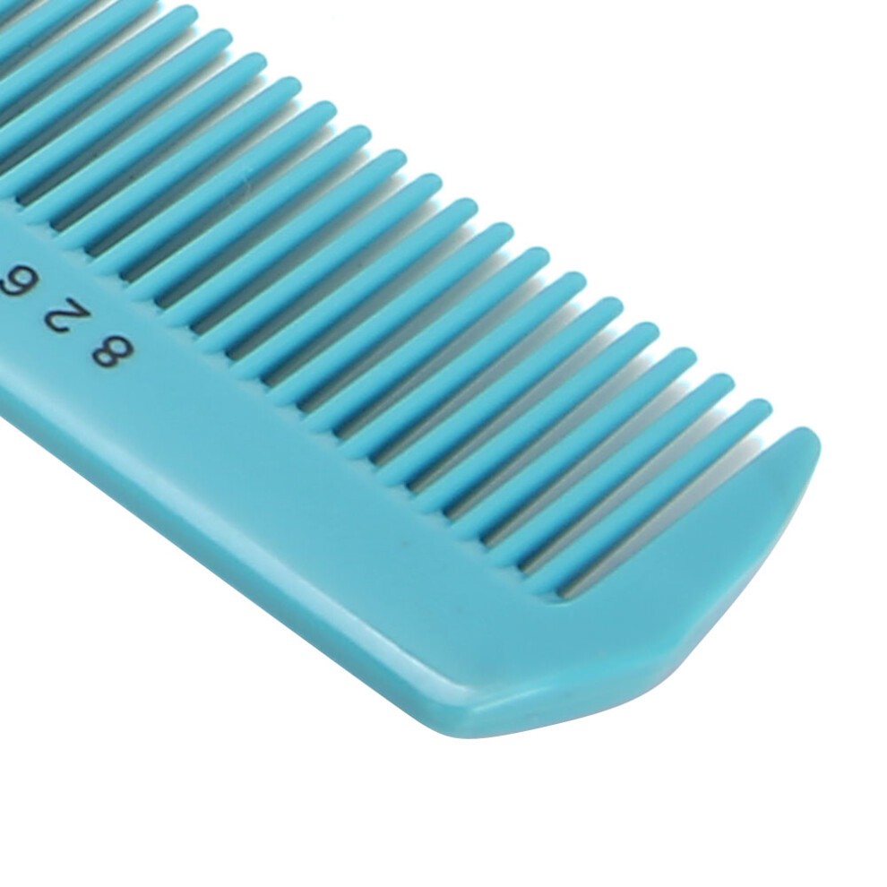 Professional Blue Plastic Stainless Steel Tail Comb 21x2.5cm for Salon & Home