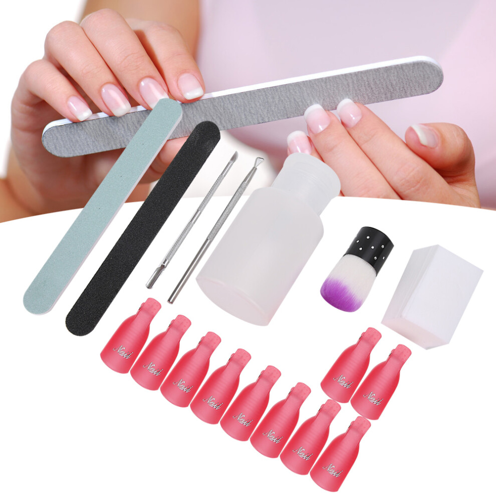 Premium Nail File and Dust Brush for Manicure Grinding and Nail Polish Cleanup