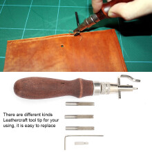 7-in-1 Lederkanten- und Nutfräser-Set mit ergonomischem Griff