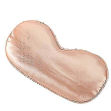 (PINK) USB Heated Silk Eye Mask for Dry Eyes, Steam Warm Compress for Puffy Eyes, Adjustable Temp Sleep Mask