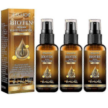 (1PC) 1-3X Biotin Hair Growth Serum Spray, Anti Hair Loss & Baldness Treatment with Essential Oils for Hair Care 30ml
