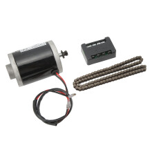 Moteur à balais pour trottinette électrique, moteur en alliage d'aluminium avec poulie métallique et courroie robuste, moteur haute performance